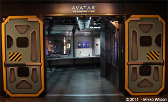 Avatar Exhibit entrance doors.